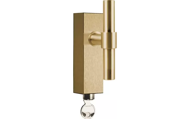 Draaikiep raamkruk Mat goud PVD One Piet Boon PBT15- DKLOCK Afsluitbaar 119mm